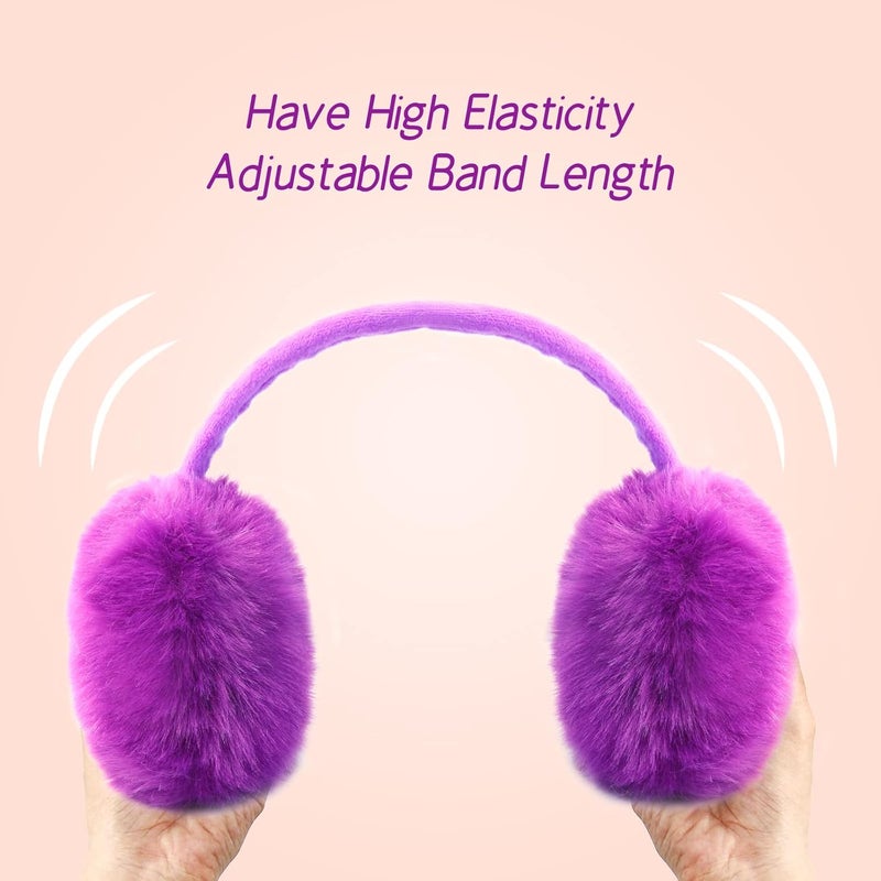 POXIMI Store Women Winter Earmuffs Girl Ski Adjustable Ear Covers for Cute Bow Ear Warmer Outdoor Earmuff Fleece Lining - Image 3